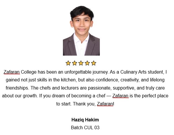 HAZIQ TESTIMONI